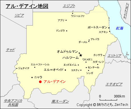 アル・デアイン地図