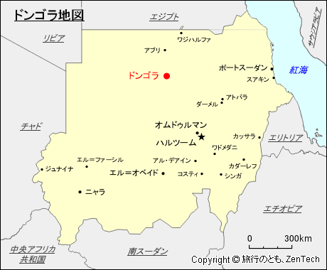 ドンゴラ地図