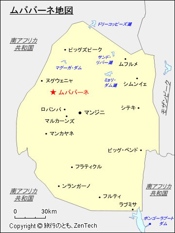 ムババーネ地図