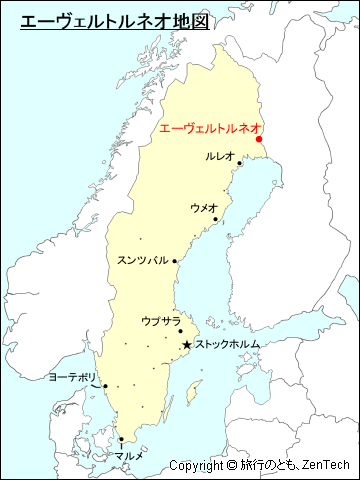エーヴェルトルネオ地図