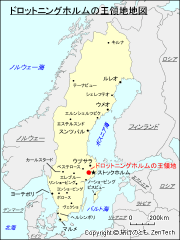 ドロットニングホルムの王領地地図