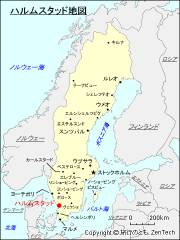 ハルムスタッド地図