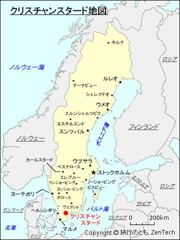 クリスチャンスタード地図