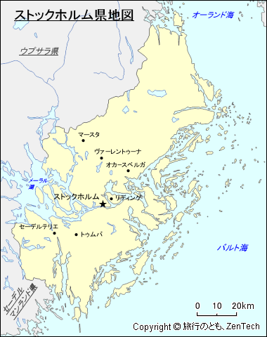 ストックホルム県地図