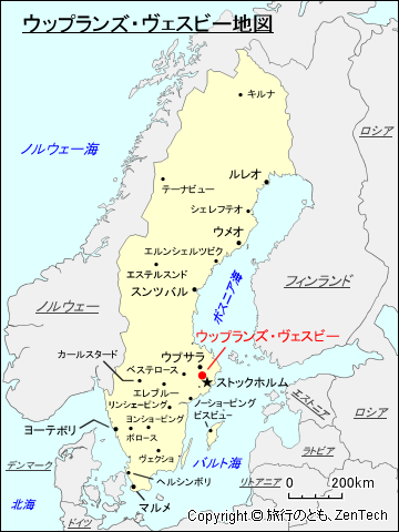 ウップランズ・ヴェスビー地図