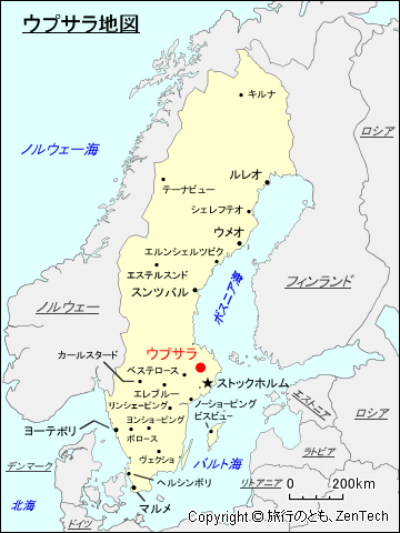 ウプサラ地図