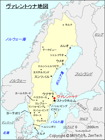 ヴァレントゥナ地図