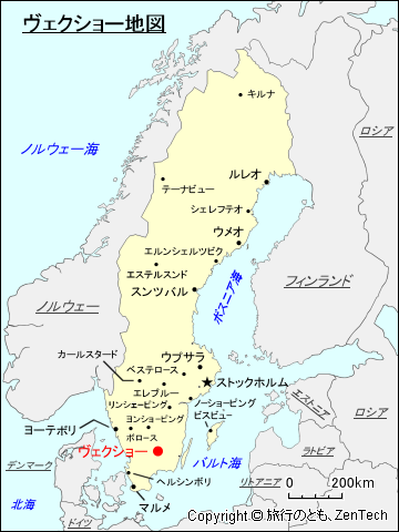 ヴェクショー地図