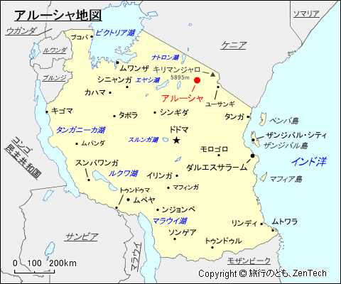 アルーシャ地図