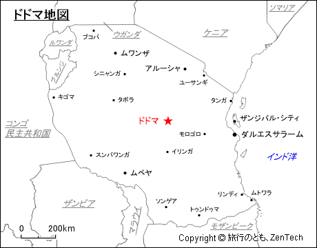 ドドマ地図