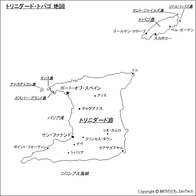 トリニダード・トバゴ地図