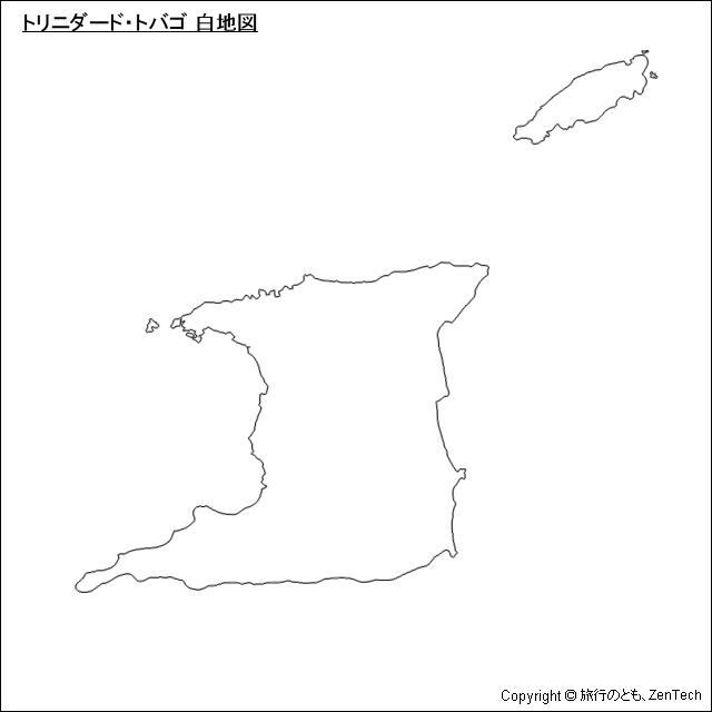 トリニダード・トバゴ白地図