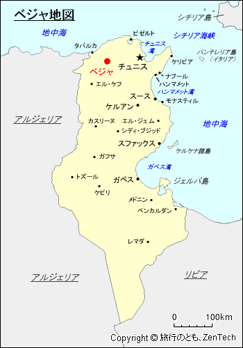 ベジャ地図