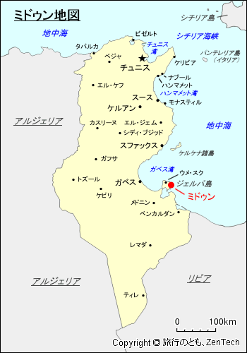 ミドゥン地図