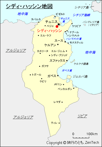 シディ・ハッシン地図