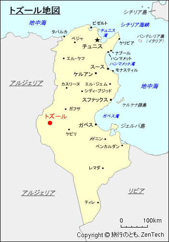 トズール地図