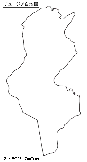 チュニジア白地図