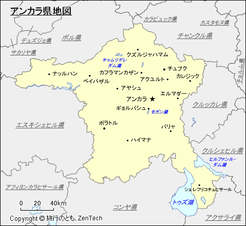 アンカラ県地図