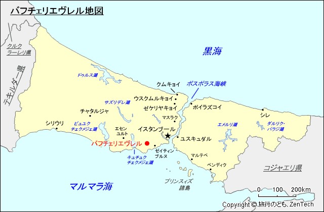 バフチェリエヴレル地図