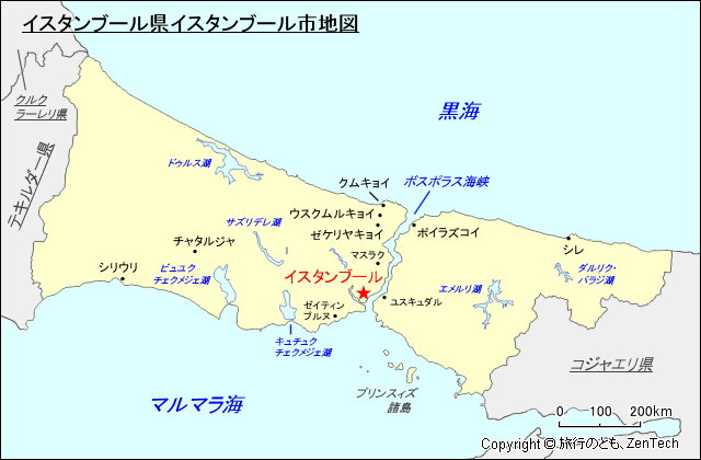 イスタンブール県イスタンブール市地図