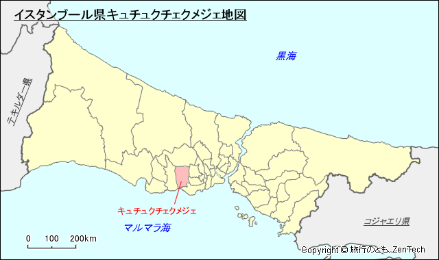 イスタンブール県キュチュクチェクメジェ地図