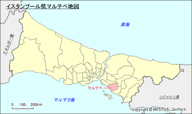 イスタンブール県マルテペ地図