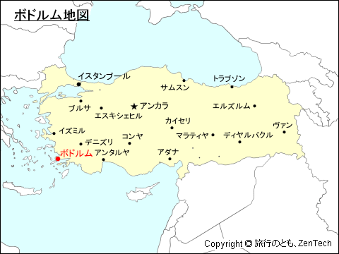 ボドルム地図