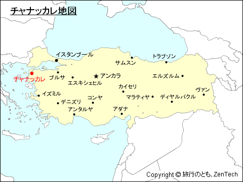 チャナッカレ地図