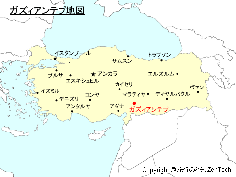 ガズィアンテプ地図