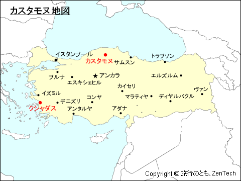 カスタモヌ地図