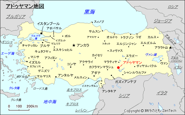 アドゥヤマン地図