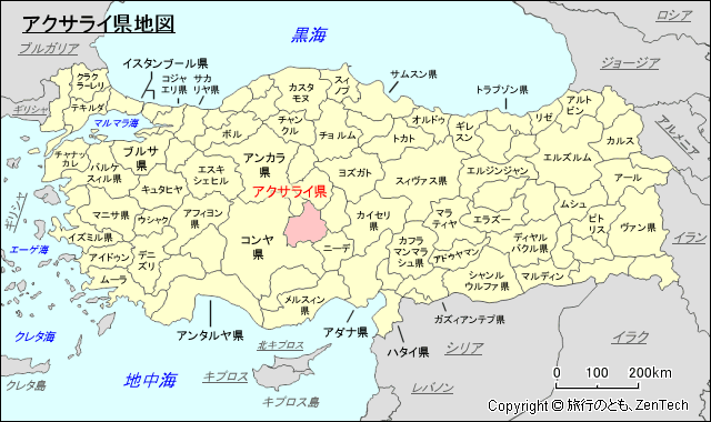 アクサライ県地図