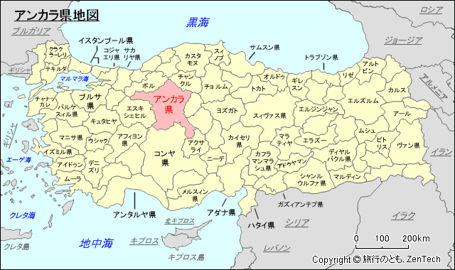 アンカラ県地図