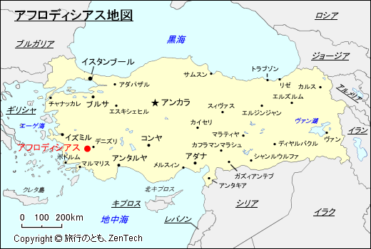 アフロディシアス地図