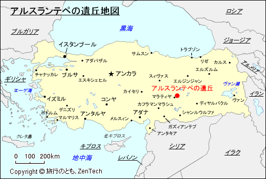 アルスランテペの遺丘地図