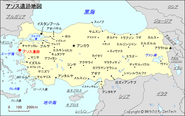 アソス遺跡地図