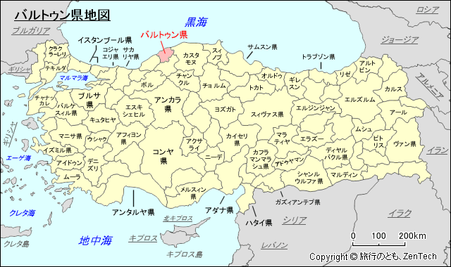 バルトゥン県地図