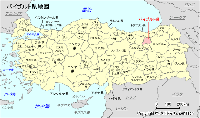 バイブルト県地図