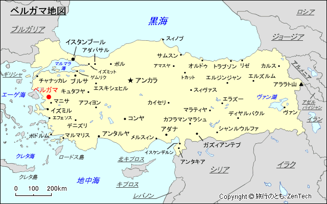 ベルガマ地図