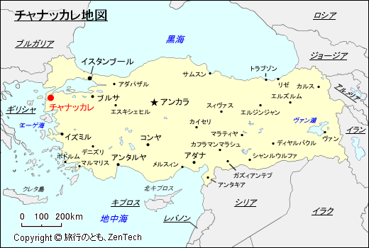 チャナッカレ地図