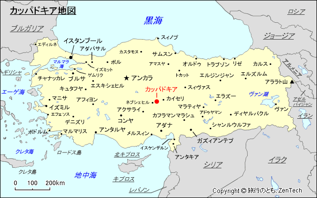 カッパドキア地図