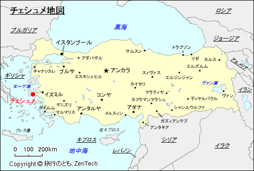 チェシュメ地図