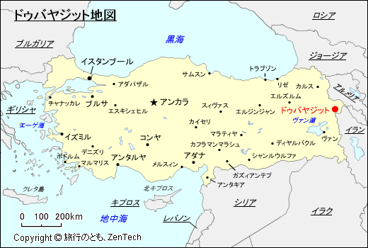 ドゥバヤジット地図