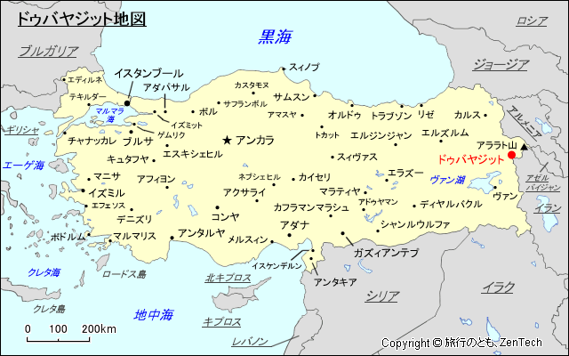 ドゥバヤジット地図