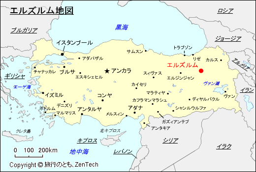 エルズルム地図