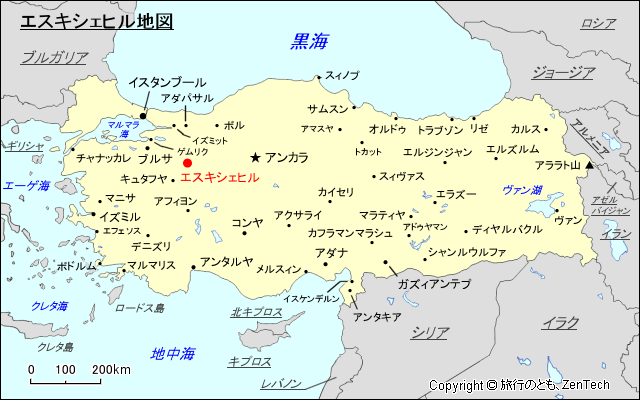 エスキシェヒル地図