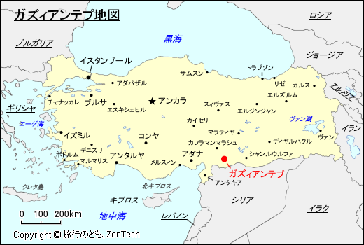 ガズィアンテプ地図