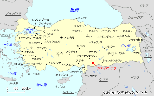 ガズィアンテプ地図