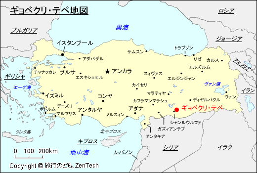 ギョベクリ・テペ地図