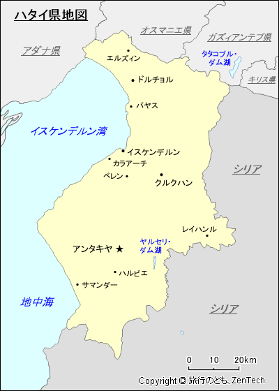 ハタイ県地図